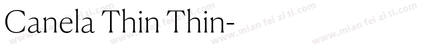 Canela Thin Thin字体转换